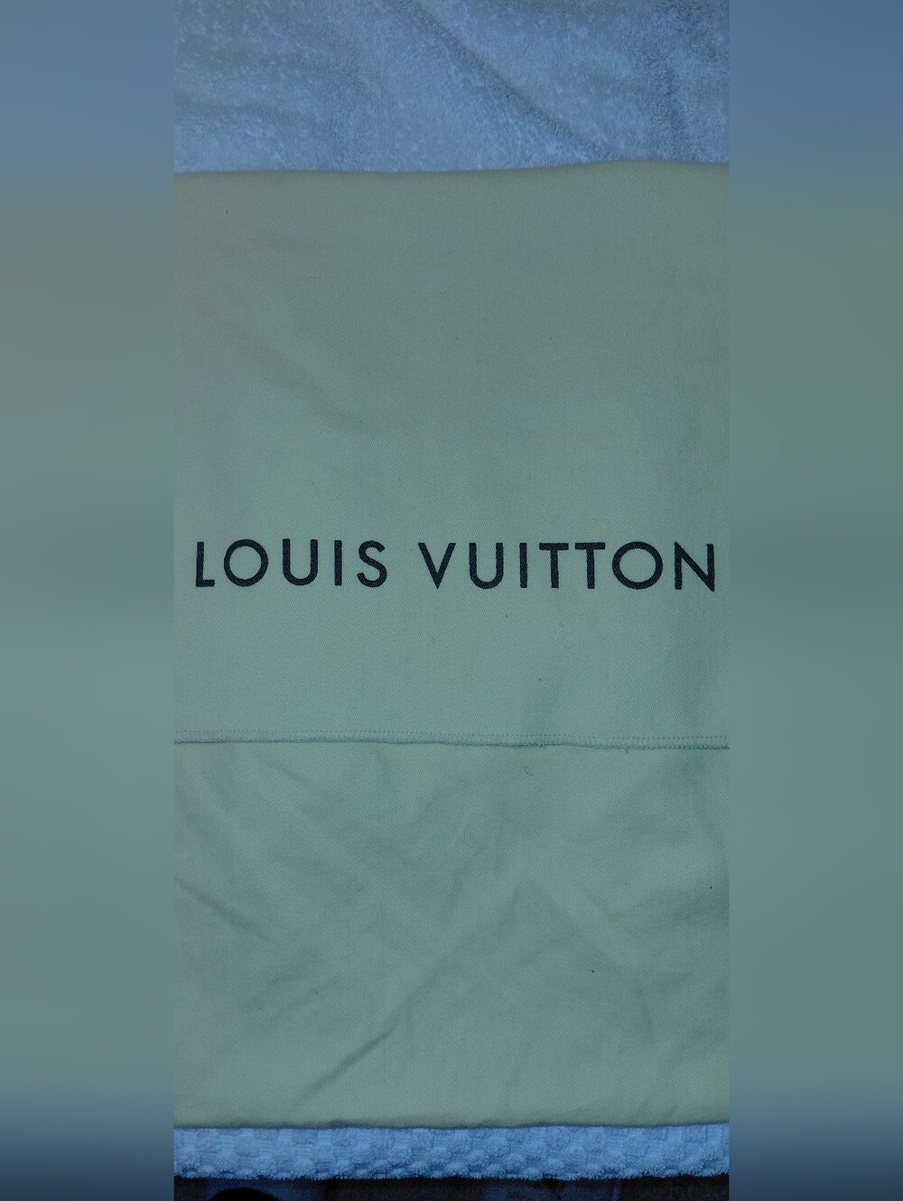 Louis Vuitton Large  Cream Dust Cover 18"x23". MINT COND